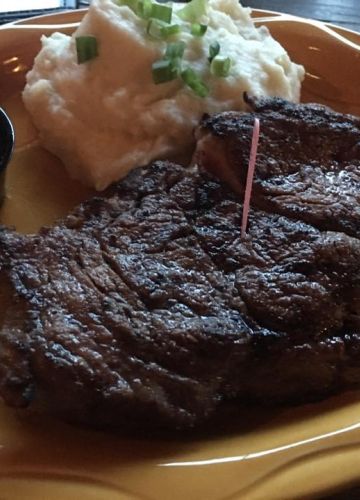 Under the Volcano Steak with Mashed Potatoes - Rice Village - Houston Steak Night